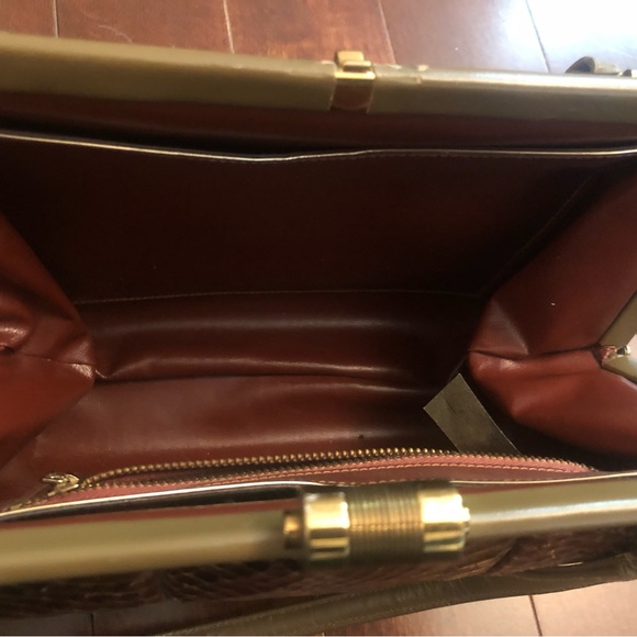 Beautiful vintage mini bowling bag in a real snake, 50 old and More,  vintage. - Picture 4 of 9